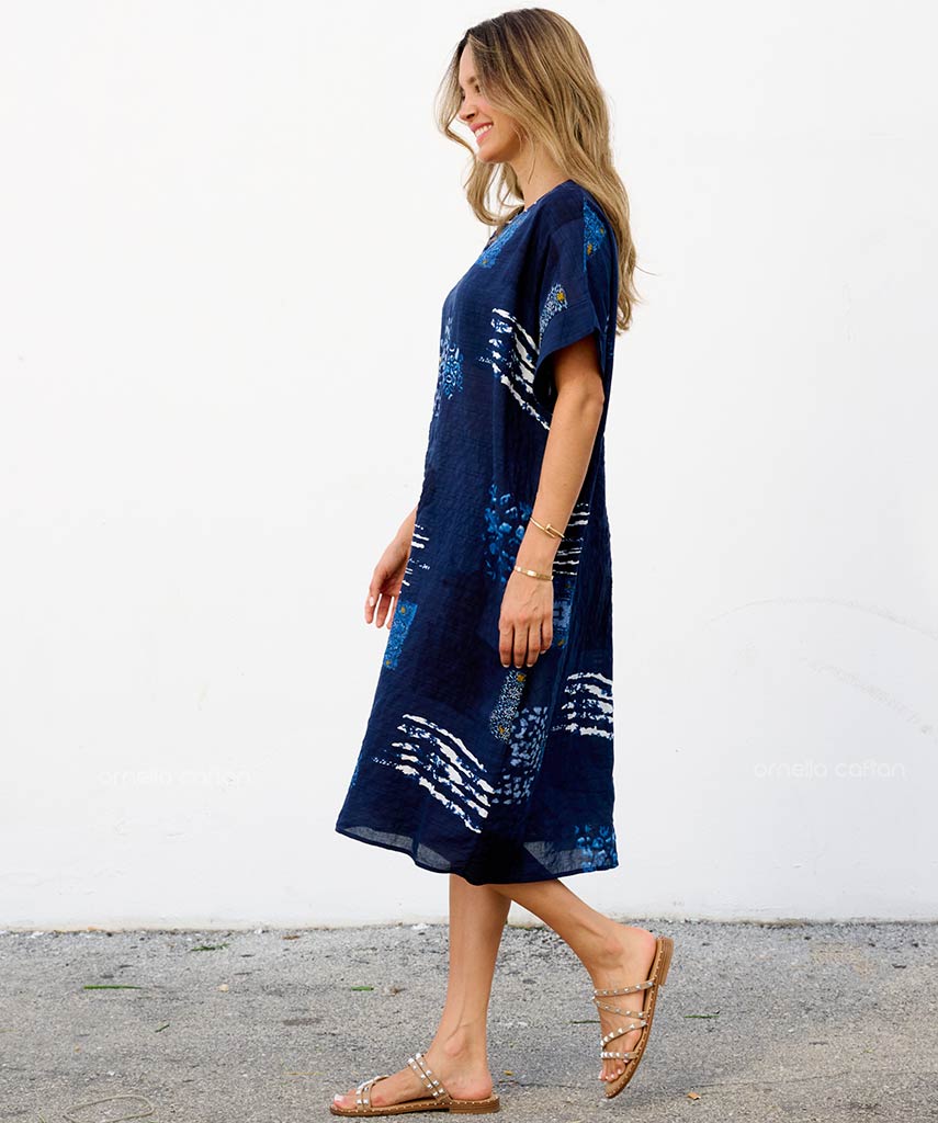 Robe Courte Décontractée à Poches – Ornella Caftan™