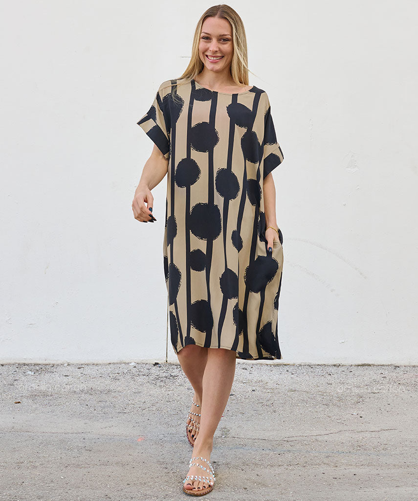 Robe Courte Décontractée à Poches – Ornella Caftan™