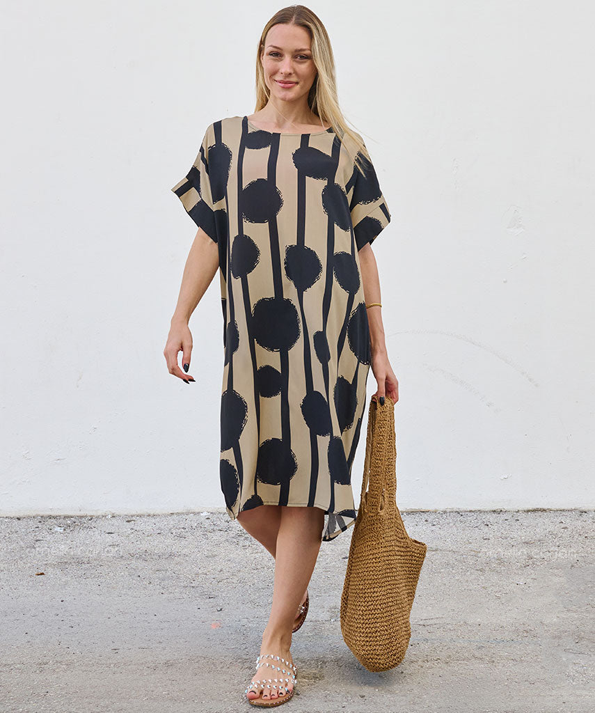 Robe Courte Décontractée à Poches – Ornella Caftan™