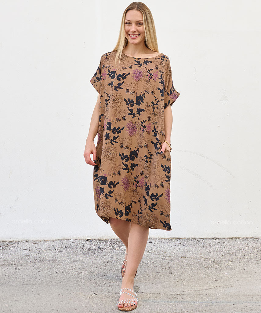 Robe Courte Décontractée à Poches – Ornella Caftan™