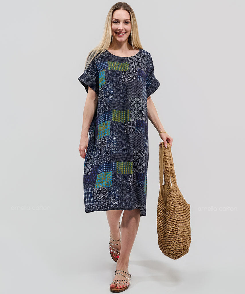 Robe Courte Décontractée à Poches – Ornella Caftan™