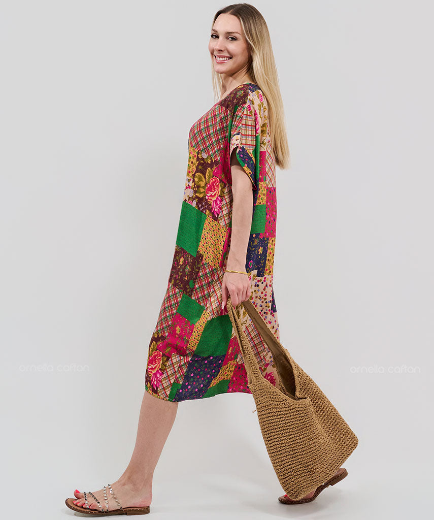Robe Courte Décontractée à Poches – Ornella Caftan™
