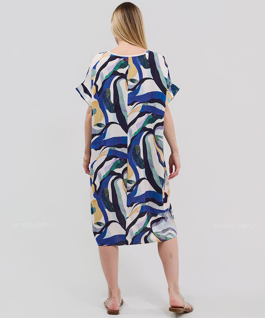 Robe Courte Décontractée à Poches – Ornella Caftan™