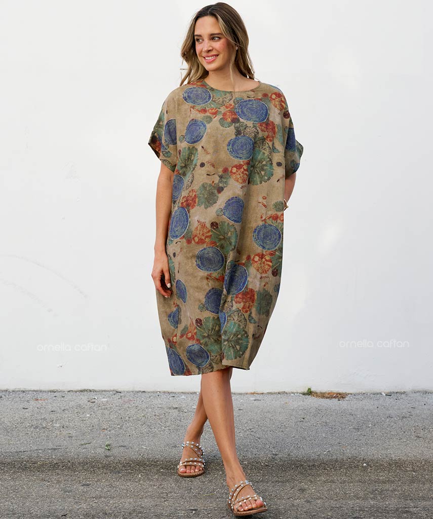 Robe Courte Décontractée à Poches – Ornella Caftan™