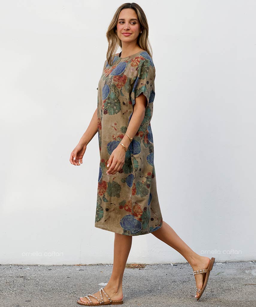 Robe Courte Décontractée à Poches – Ornella Caftan™