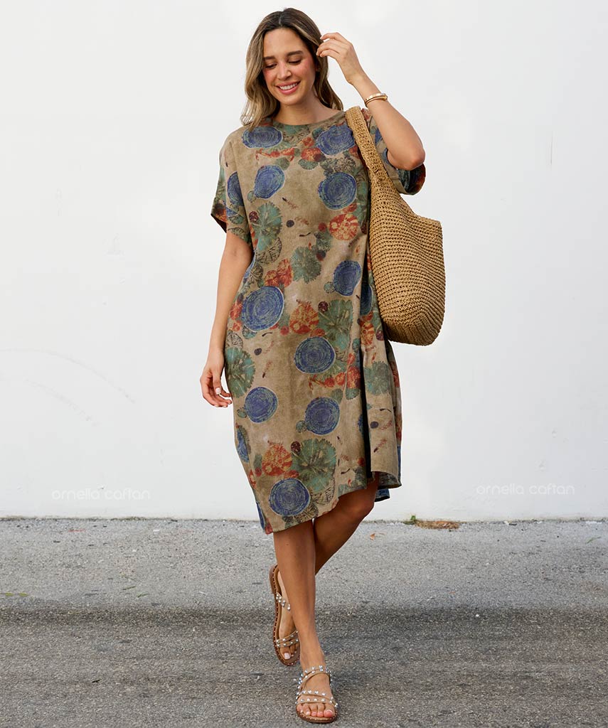 Robe Courte Décontractée à Poches – Ornella Caftan™