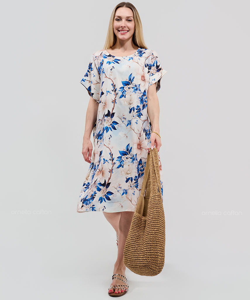 Robe Courte Décontractée à Poches – Ornella Caftan™