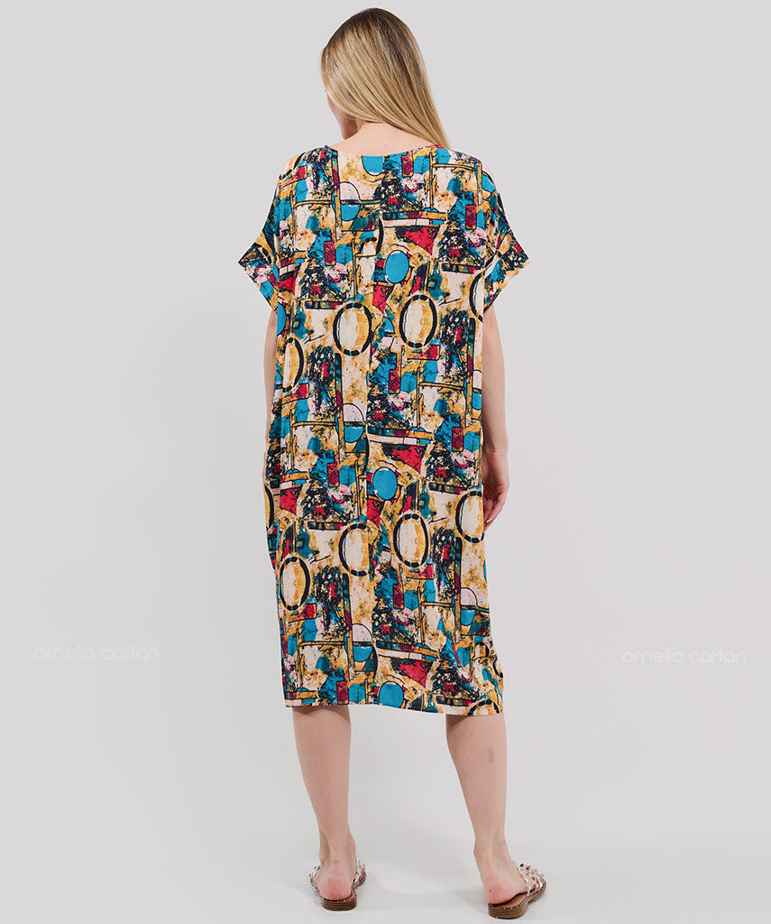 Robe Courte Décontractée à Poches – Ornella Caftan™