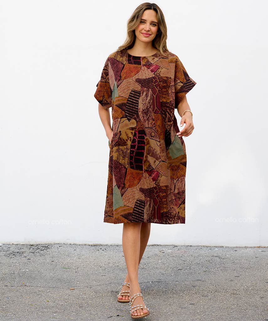 Robe Courte Décontractée à Poches – Ornella Caftan™