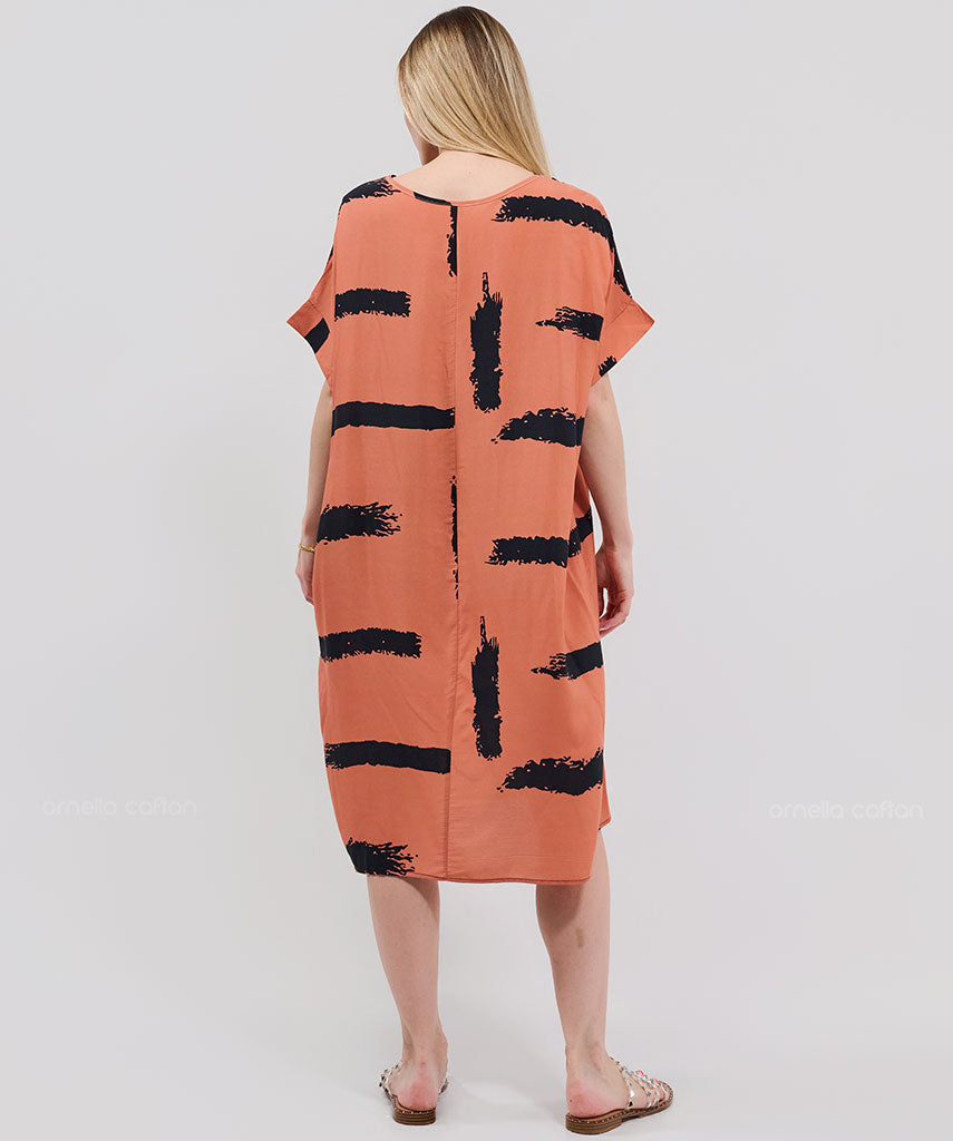 Robe Courte Décontractée à Poches – Ornella Caftan™