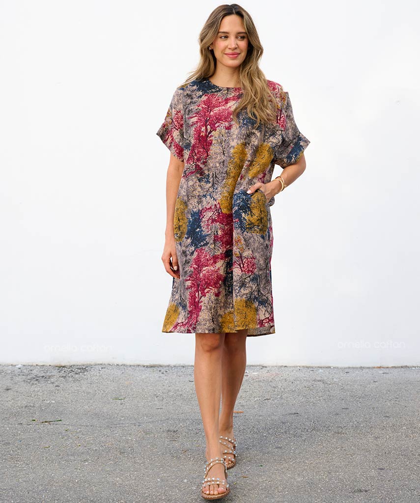 Robe Courte Décontractée à Poches – Ornella Caftan™