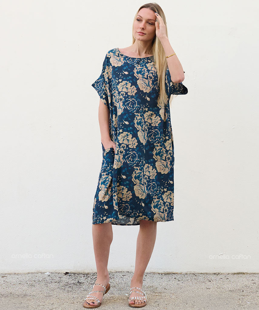 Robe Courte Décontractée à Poches – Ornella Caftan™