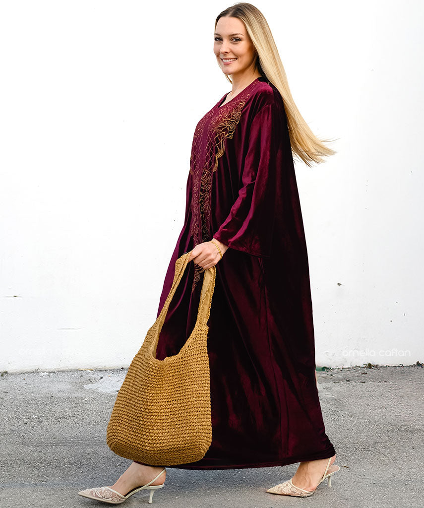 Caftan en velours chaud et douillet - Ornella Caftan™