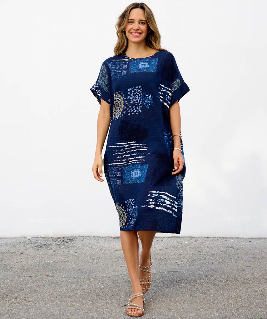 Robe Courte Décontractée à Poches – Ornella Caftan™