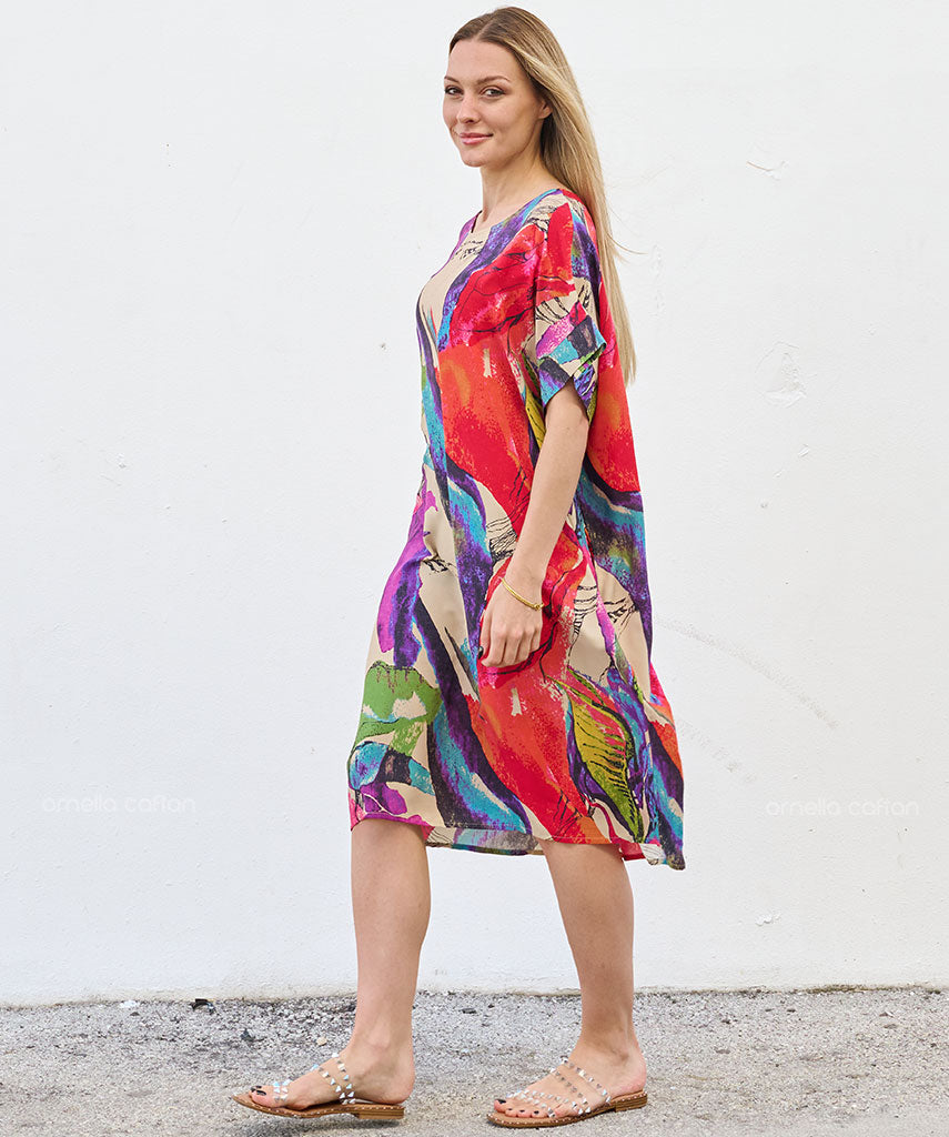 Robe Courte Décontractée à Poches – Ornella Caftan™