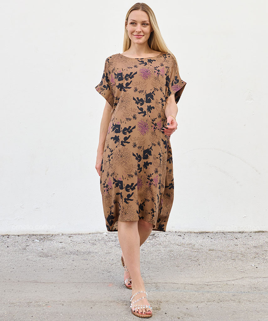 Robe Courte Décontractée à Poches – Ornella Caftan™