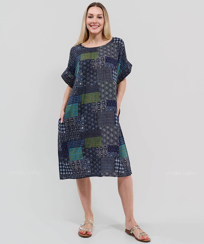 Robe Courte Décontractée à Poches – Ornella Caftan™