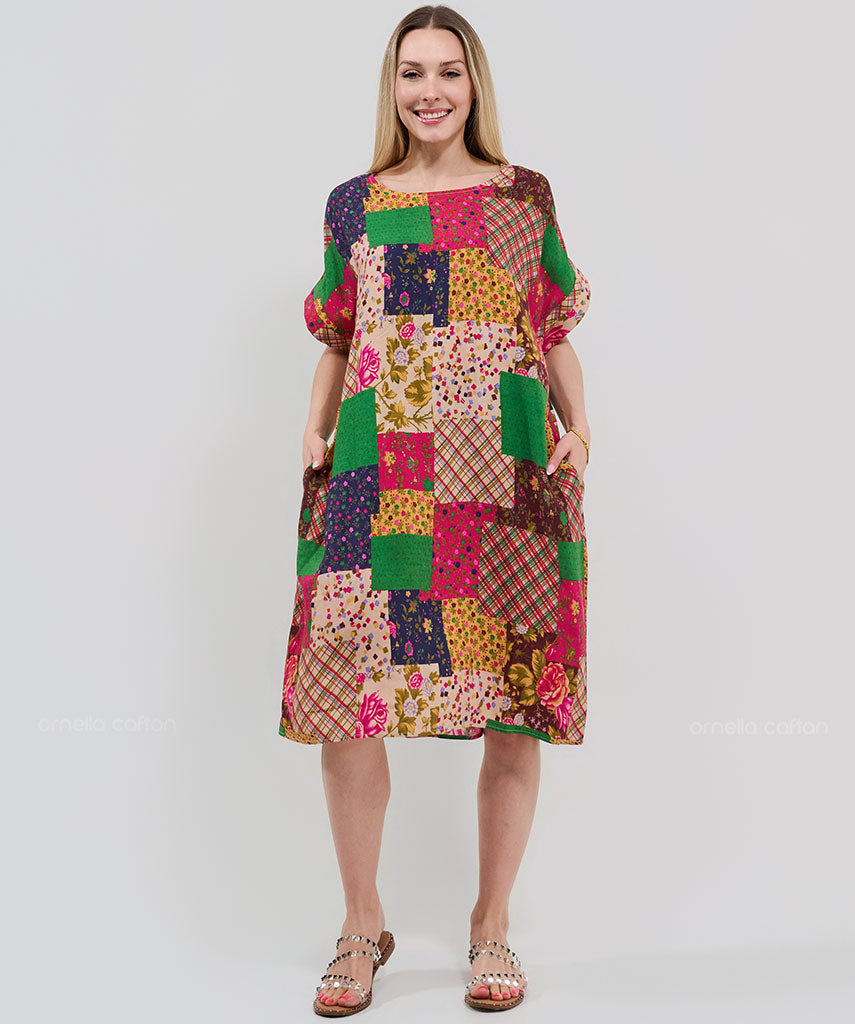 Robe Courte Décontractée à Poches – Ornella Caftan™