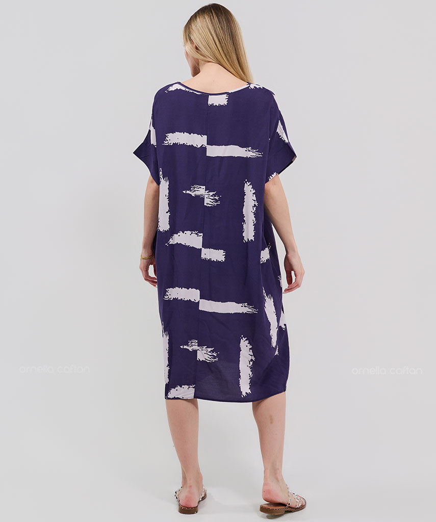Robe Courte Décontractée à Poches – Ornella Caftan™