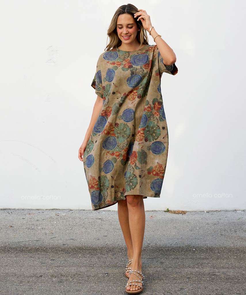 Robe Courte Décontractée à Poches – Ornella Caftan™