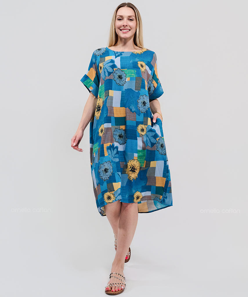 Robe Courte Décontractée à Poches – Ornella Caftan™