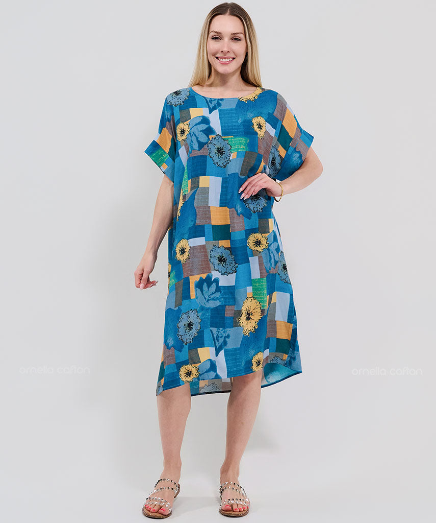 Robe Courte Décontractée à Poches – Ornella Caftan™