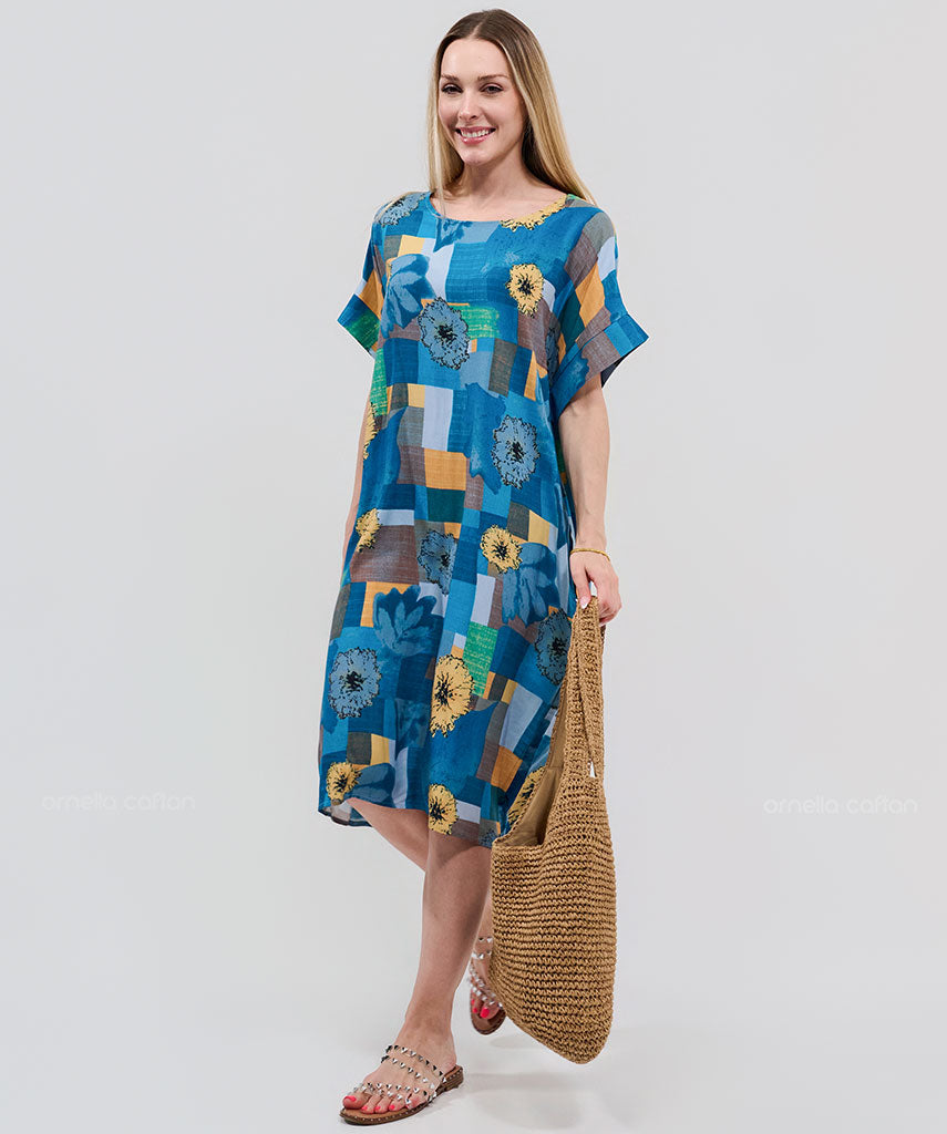Robe Courte Décontractée à Poches – Ornella Caftan™
