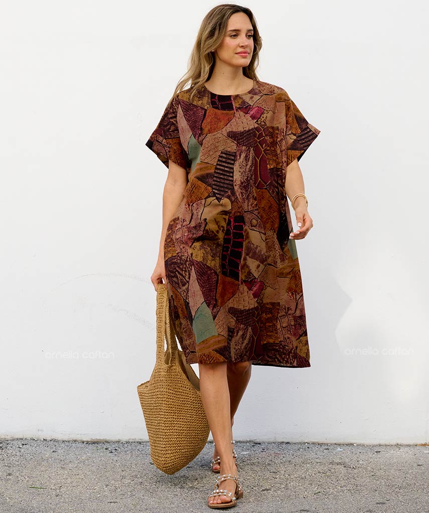 Robe Courte Décontractée à Poches – Ornella Caftan™