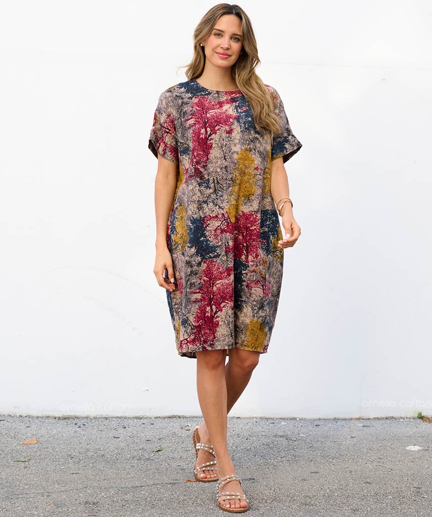 Robe Courte Décontractée à Poches – Ornella Caftan™