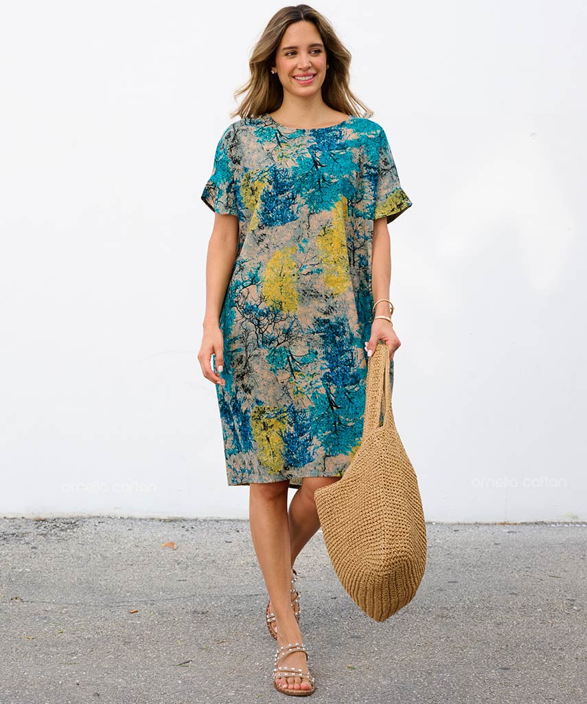 Robe Courte Décontractée à Poches – Ornella Caftan™