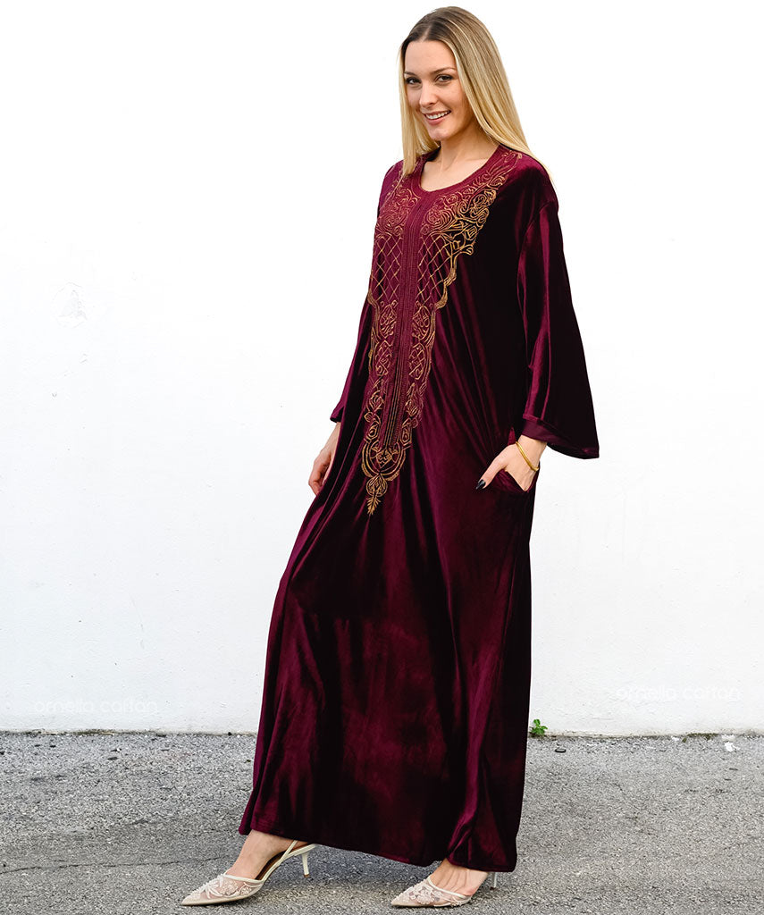 Caftan en velours chaud et douillet - Ornella Caftan™