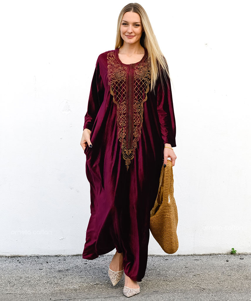Caftan en velours chaud et douillet - Ornella Caftan™